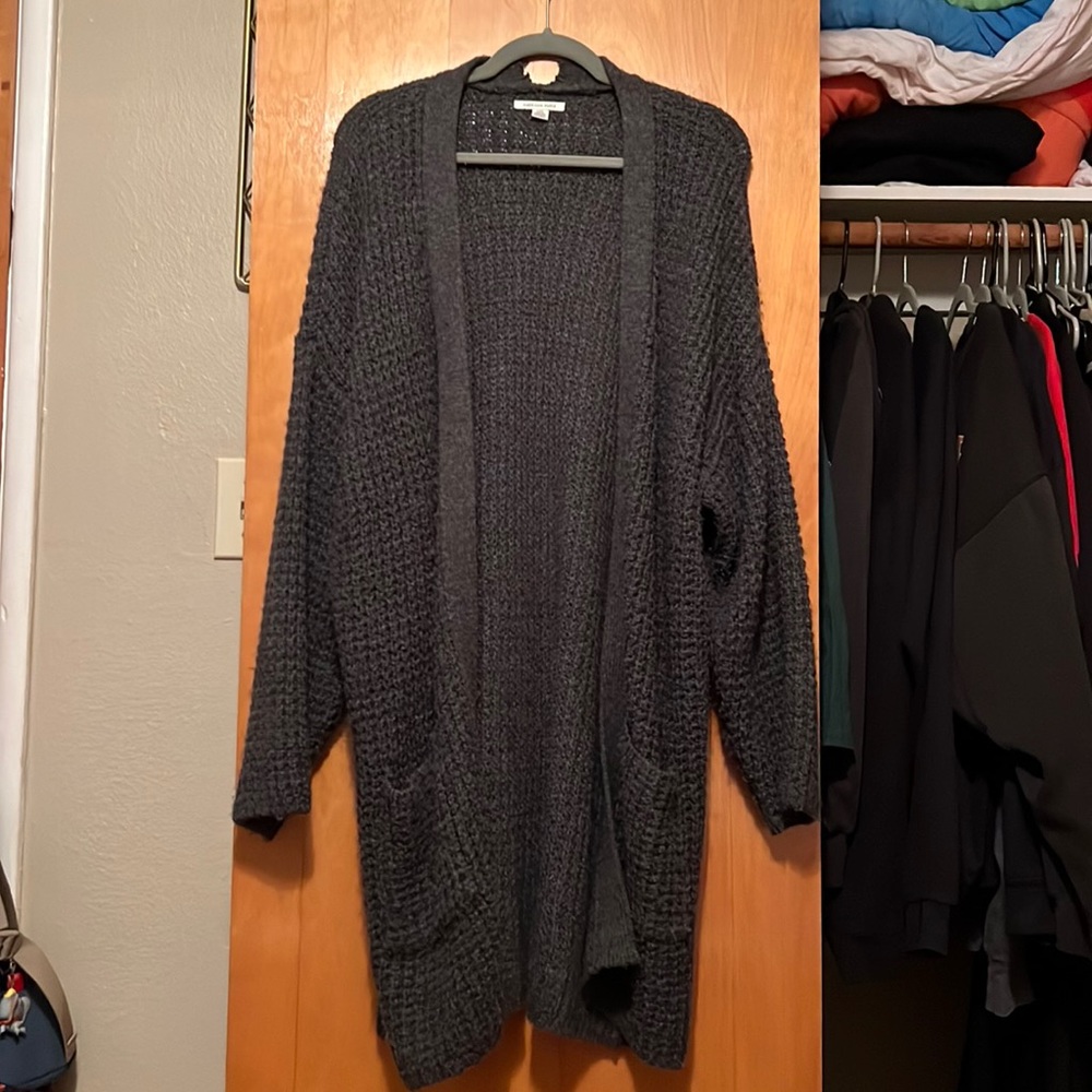 Extra long cardigan